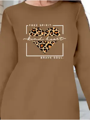 Omarı Feminin Desenli Uzun Kollu Viskon Bluz