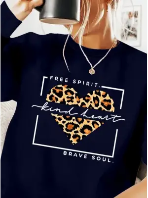 Omarı Desenli Uzun Kollu Viskon Bluz