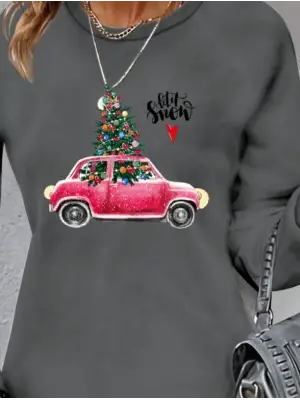 Omarı Şık Desenli Kadın Uzun Kollu Elbise