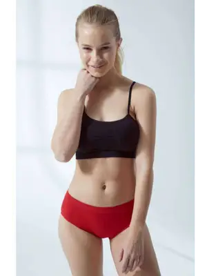 Omarı Siyah İp Askılı Destekli Kadın Büstiyer