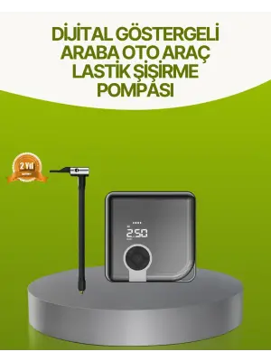 Dijital Ekranlı Taşınabilir Akıllı Araç Hava Kompresörü