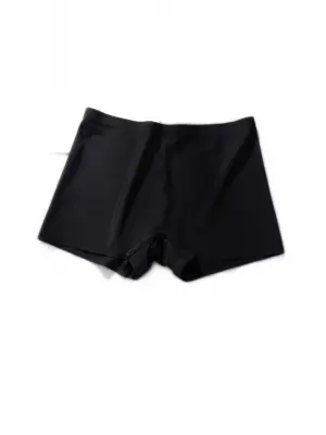 Omarı Dikişsiz İz Yapmayan Mini Şort Boxer Siyah
