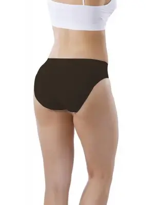 Omarı Dikişsiz İz Yapmayan Siyah Bayan Slip Külot