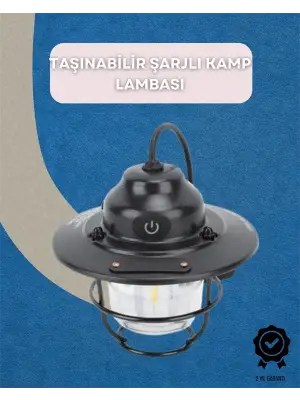 Dış Mekan İçin Şık Led Fener – 4400mah Pil, Ipx4 Su Geçirmez, Asılabilir