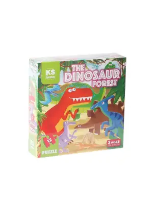 Omarı 12 Parça Dinozor Ormanı Okul Öncesi Puzzle