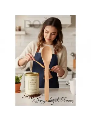 Doğal Gürgen Kahve Kaşığı – 13 cm, Mini Boy, Şık ve Pratik Mutfak Yardımcısı