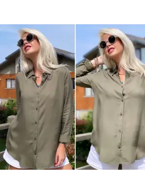 Omarı Premium Dokuma Viskon Kumaş Gömlek