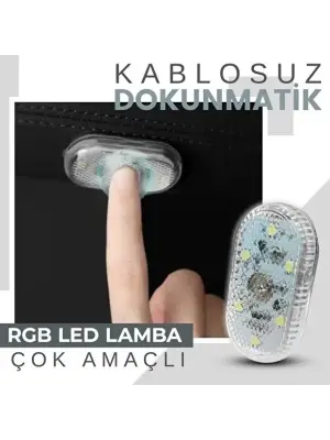 Dokunmatik Mini 6 Led Rgb Işık