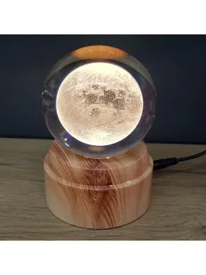 Dolunay Tasarımlı Dönen Cam Küre