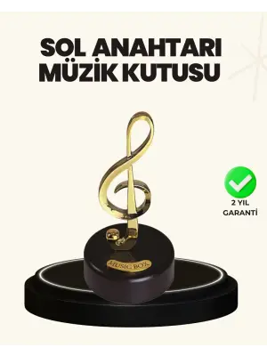 Dönen Sol Anahtarı Figürlü Müzik Kutusu Şık Hediyelik Dekor