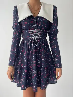 Dreamy İp Detaylı Mini Elbise