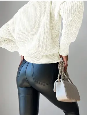 Düğme Detay Triko Bluz