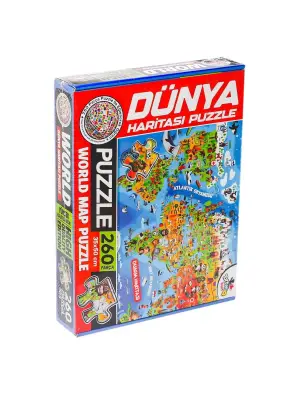 Omarı Parça Dünya Haritası Puzzle Seti
