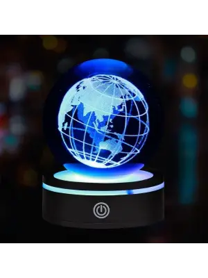 Dünya Tasarımlı Usb&039li Dönen Cam Küre