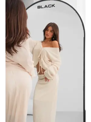 Düşük Bel Maxi Boy Etek