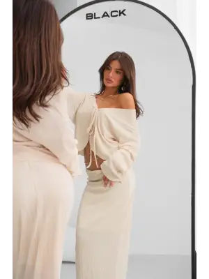 Düşük Bel Maxi Boy Etek