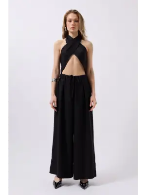 Omarı Rahat ve Şık Keten Oversize Pantolon