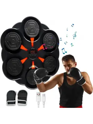 Duvar Boks Makinesi Müzikli Bluetooth Hoparlör Özellikli Led Işıklı Ritimli 9 Mod Seviye Ayarlı Box