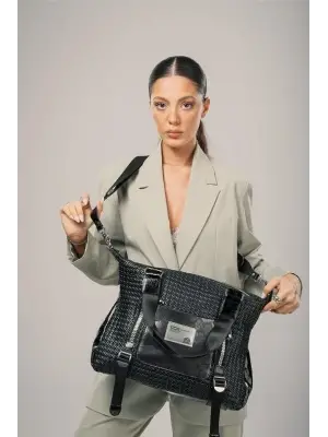   Siyah Cilt Kol Ve Omuz Çantası