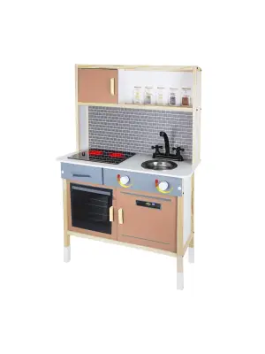 Omarı Eğlenceli Ahşap Oyun Mutfağı - Çocuklar İçin Yaratıcı Oyuncak