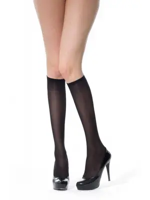 Omarı Siyah 40 Denye Orta Kalın Dizaltı Çorap Seti