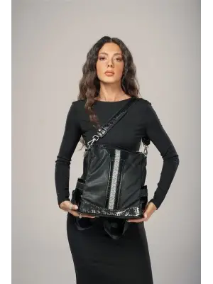 Ejya Siyah Cilt Kol Ve Omuz Çantası