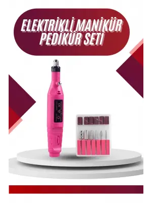 Elektrikli Profesyonel Manikür Pedikür Seti Değiştirilebilir Başlık Seçeneği