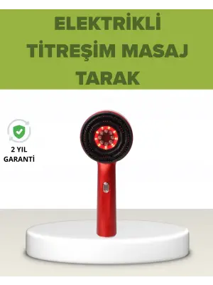 Elektrikli Titreşim Masaj Tarak Kırmızı Işık Terapi