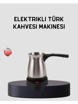 Elektrikli Türk Kahvesi Cezvesi 800w Kablosuz Döner Tabanlı