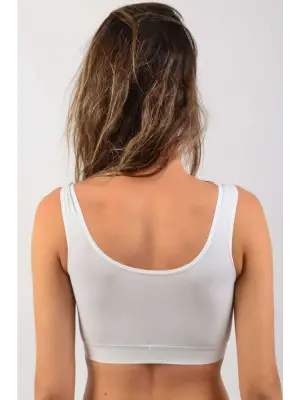 Beyaz Sünger Destekli Büstiyer Kadın Giyim