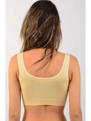 Sünger Destekli Kadın Ten Büstiyer