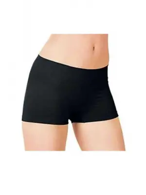 Omarı Siyah Dikişsiz Büyük Beden Kadın Boxer - Elite Lite