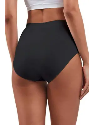 Yüksek Bel Dikişsiz Slip Külot Siyah