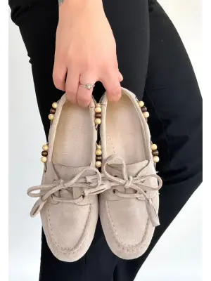 Vizon Süet Babet Kadın Ayakkabı