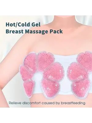 Omarı Sıcak ve Soğuk Kullanıma Uygun Jel Göğüs Pedi - Konfor ve Destek Sağlayan Emzirme Pedi (Pembe)