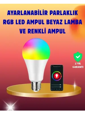 Enerji Verimli Akıllı Led Ampul, Uzaktan Kontrol Özellikli