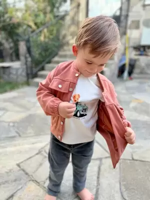 Canlı Yeşil Çocuk Kıyafet Seti