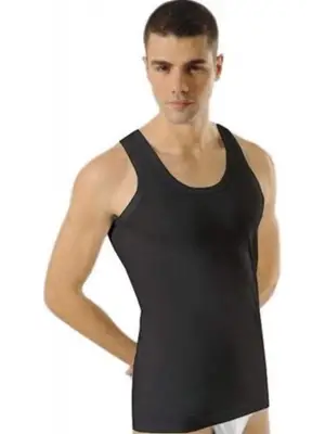 Omarı Siyah Erkek Ribana Atlet - Rahat ve Şık Seçenek