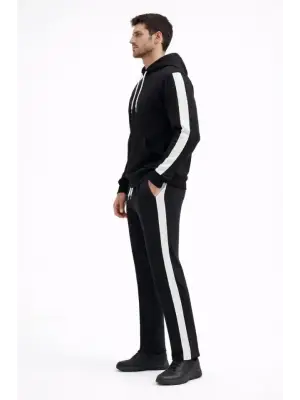 Modern Kapüşonlu Sweatshirt ve Boru Paça Eşofman Takım