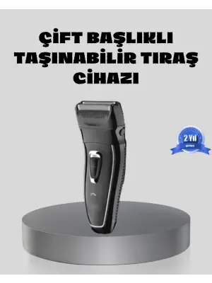 Erkek Tıraş Makinesi Kablosuz Kuru Tıraş Folyo Başlık Yıkanabilir Gövde