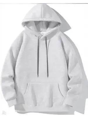 Erkek Uzun Kol Kapşonlu Basic Sweatshirt Hoodie - Gri