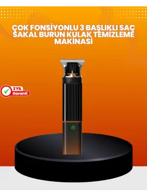 Erkekler İçin 3 İn 1 Şarjlı Bakım Seti – 7300 Rpm Güçlü Motor Ve Sessiz Çalışma