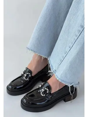 Ertin Siyah Rugan Oxford Ayakkabı