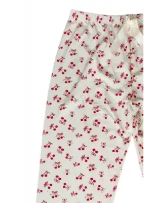 Omarı Rahat Kesim Beli Lastikli Bej Pantolon