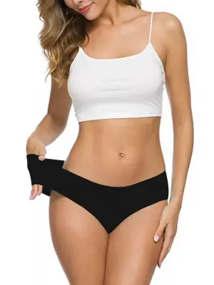 Omarı Dikişsiz Lazer Kesim Esnek Kadın Külot Seti