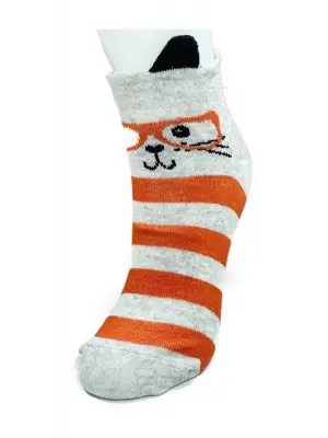 Omarı 3 Boyut Kulaklı Kedi Temalı Kadın Bilek Çorap Seti