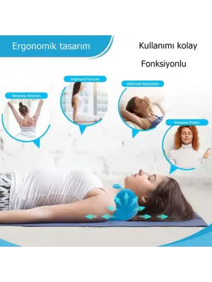 Omarı Ergonomik Boyun Masajı Yastığı – Omurilik Destekli Ortopedik Yastık