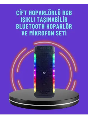 Ev Ve Dış Mekan Kullanımına Uygun Rgb Işıklı Hoparlör