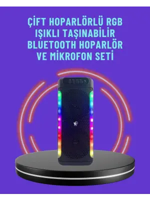 Ev Ve Dış Mekan Kullanımına Uygun Rgb Işıklı Hoparlör