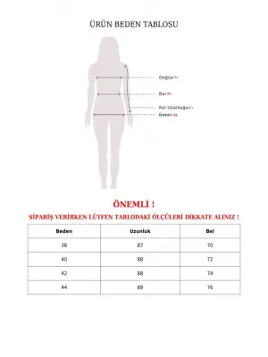 Fermuarlı Kaşe Çan Etek    -Haki